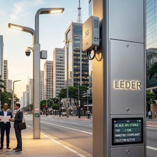 5G Smart Light Pole Power Synergy in South America | LEDER Illumination