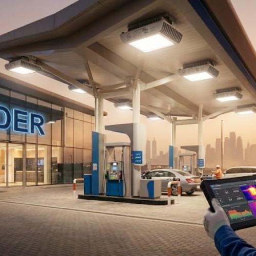 Middle East Gas Station LED Canopy Lights | LEDER Lighting