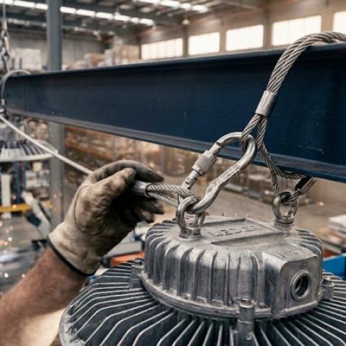 How does secondary anti-drop design improve safety for LED high bay lights in Oceania?