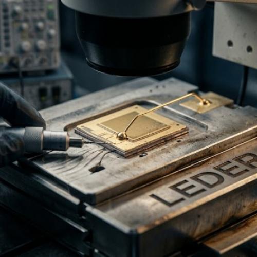 How does LEDER Lighting ensure LED chip gold wire bonding reliability using optical microscopes?